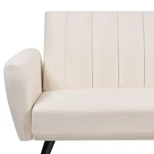 Beliani Glam Sofa Bed VIMMERBY Light Beige