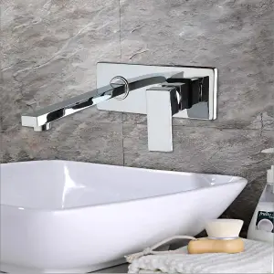 Mixer Tap Basin Tap Chrome Finish  Wall Mounted Tap Wall Mounted Tap