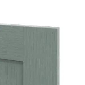 GoodHome Alpinia Matt green wood effect Shaker Appliance Cabinet door (W)600mm (H)626mm (T)18mm