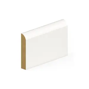 PACK OF 20 (Total 20 Units) - 14.5mm Thick Primed MDF Bullnosed 20mm Skirting Board - 14.5mm (T) x 94mm (W) x 4200mm (L)