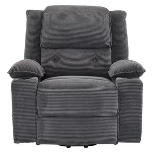 Large Power Lift Chairs Recliner Chair with Heat and Massage Smart Arm Chair with Cup Holders Upholstered Soft Fabric