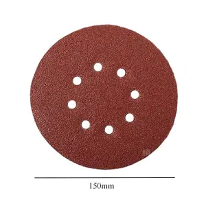 10 x Hook and Loop 150mm Sanding Disc Sheets 120 Grit Palm Sander Orbital Pads