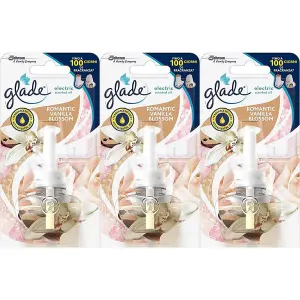 Glade Electric Plug In Oil Refill Air Freshener  Vanilla Blossom 20ml (Pack of 3)