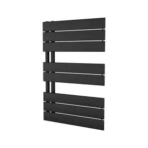 Agadon Panio Up Designer Panel Towel Radiator 745 x 500 mm Black - 1270 BTU - 10 Years Guarantee