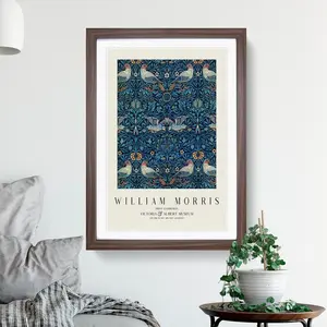 Birds Vol.3 by William Morris - Picture Frame Art Prints Walnut / 48cm H x 36cm W x 2cm D