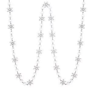 Clear Bead & Snowflake Christmas garland