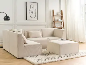 Sofa with Ottoman LEMVIG Light Beige Right Hand