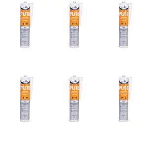 Bond It PU18 High Strength Polyurethane Adhesive & Sealant, White     BDPU18WH(N) (Pack of 6)