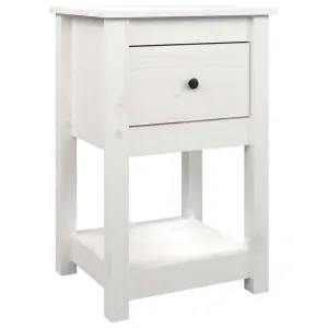 Berkfield Bedside Cabinets 2 pcs White 40x35x61.5 cm Solid Wood Pine