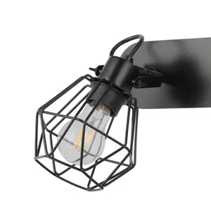 Modern Matt Black 2 Light Spotlight