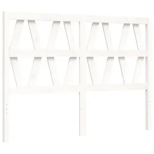 Berkfield Bed Frame with Headboard White 120x200 cm Solid Wood