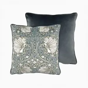 William Morris Pimpernel Velvet French Grey Cushion