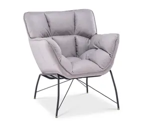 Faux Leather Grey Eliana Accent Chair