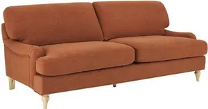 DUSK Hampshire 3 Seater Sofa - Burnt Orange - Matte Velvet