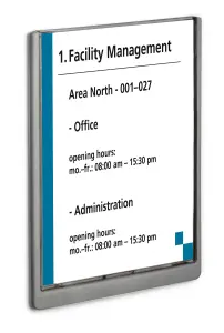 Durable Adhesive CLICK SIGN Wall Mounted Door Sign Holder - A4 - Graphite Grey