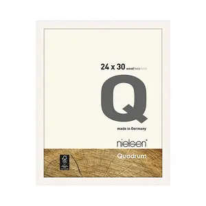 nielsen Quadrum 24 x 30cm Matt White Wooden Picture Frame