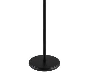 GoodHome Milne Matt Black Antique brass effect Floor lamp