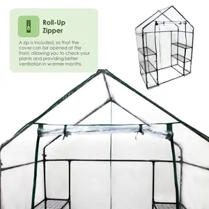 Oypla 3-Tier 4 Shelf Mini Walk-in Growhouse Garden Greenhouse