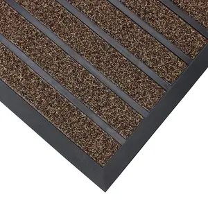 JVL Dirt Stopper Pro Scraper Doormat 45x75cm, Brown