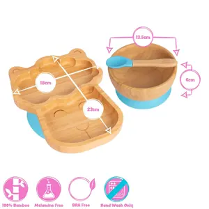 5pc Bamboo Llama Baby Weaning Set - Blue