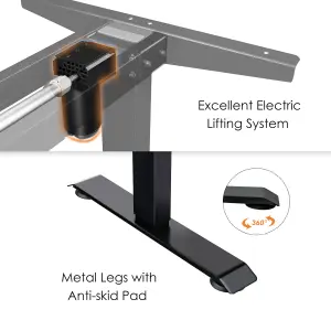 Costway Electric Standing Desk Stand-up Ergonomic Computer Workstation w/ Smart Controller