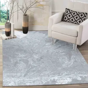 Modern Abstract Water flow Grunge Texture Area Rugs Grey 120x170 cm