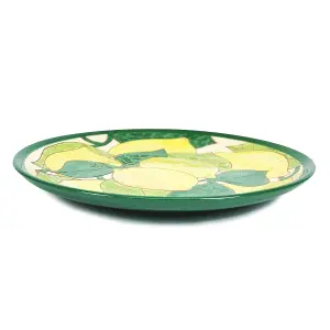 Signature Lemons Hand Painted Ceramic Kitchen Dining Plate (Diam) 28cm