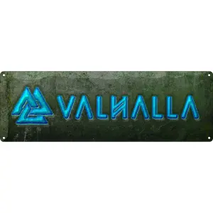 Grindstore Valhalla Slim Tin Sign Grey/Blue (One Size)