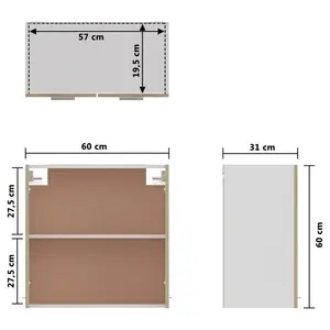 Avishek 60cm Kitchen Pantry Sonoma Oak