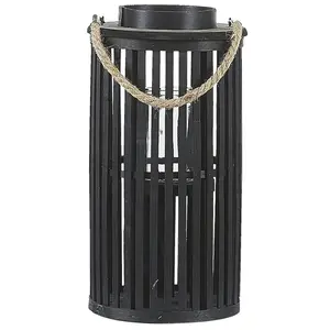 Beliani Boho Lantern LUZON Wood Black