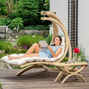 Amazonas Garden Swing Lounger Floating Recliner - Creme