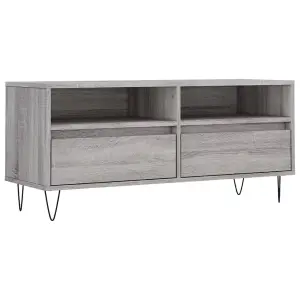 Berkfield TV Cabinet Grey Sonoma 100x34.5x44.5 cm Engineered Wood