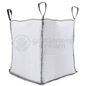 50 x 1 Tonne FIBC Bulk Builders Bags w/ Handles Heavy White (1000kg)