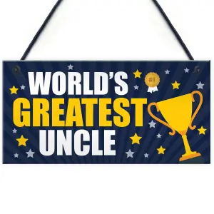 Greatest Uncle Gift Hanging Plaque Uncle Birthday Christmas Gift For Him From Niece Nephew