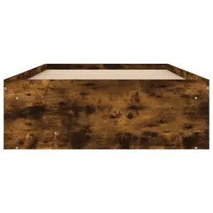 Berkfield Bed Frame Smoked Oak 90x200 cm