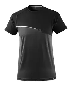 Mascot Advanced Moisture Wicking T-shirt with Chest Pocket (Black)  (Small)