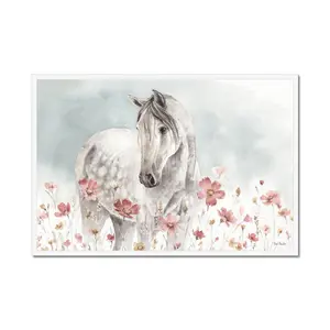 Wild Horses I by Lisa Audit - Painting White Framed Paper Print / 65cm H x 95cm W x 2.3cm D