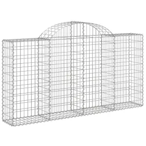 Berkfield Arched Gabion Baskets 50 pcs 200x30x100/120 cm Galvanised Iron