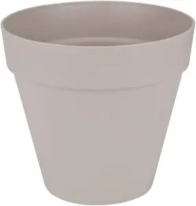 Elho Loft Urban Round 30cm Plastic Plant Pot in Warm Grey