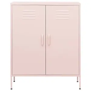 Berkfield Storage Cabinet Pink 80x35x101.5 cm Steel