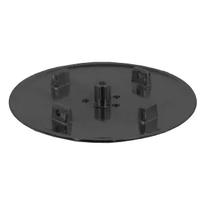 SPARES2GO 110mm Luxury Plug Cover for Shower Trap with 90mm Tray (Matt Black)