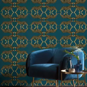 Galerie Enchanted Sabor Teal Wallpaper