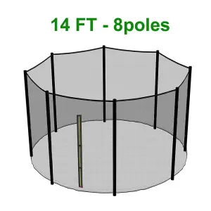 SunDaze Trampoline Pads Replacement Safety Spring Cover Padding Green and Safety Net Enclosure Surround Set 14FT (427cm)