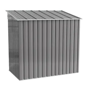 Grey Galvanized Steel Acrylic Storage Shed Outdoor Shed Slope Roof Double Door