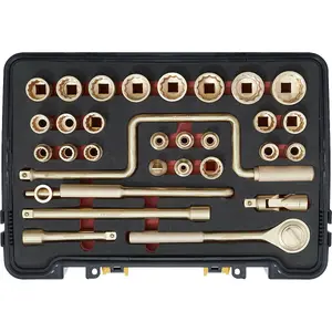 31 Piece Non-Sparking Socket Set - 1/2" Square Drive - Beryllium Copper