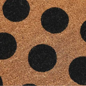 Coco & Coir Door Mat Indoor Outdoor Non Slip Abstract Design Entrance Welcome Mat 40cm x 60cm POLKA BEAUTY