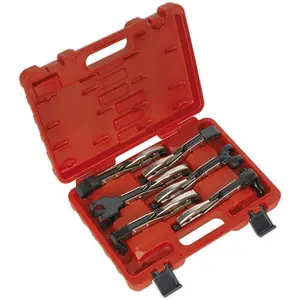 6 Piece Axial Locking Grip Pliers Set with Case - Versatile Tools for DIY and Professional Use