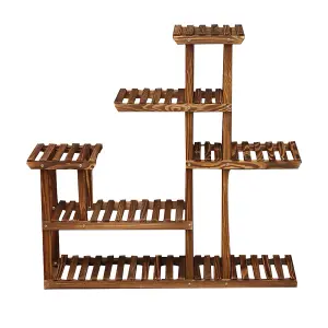 5 Tier Wood Plant Stand for Balcony Garden Patio 960mm(H)