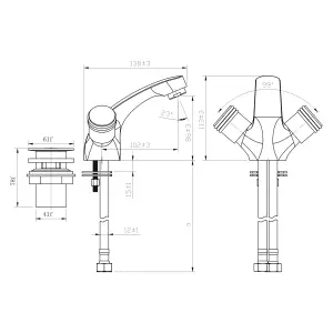 GoodHome Annagh Basin Mono mixer Tap