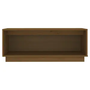 Berkfield TV Cabinet Honey Brown 90x35x35 cm Solid Wood Pine